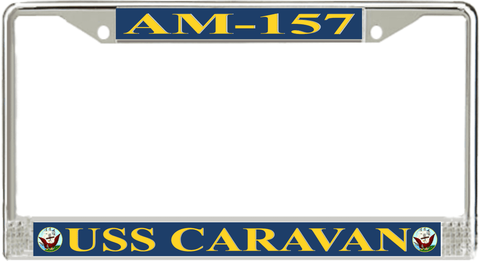 USS Caravan AM-157 License Plate Frame