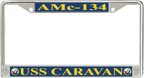 USS Caravan AMc-134 License Plate Frame