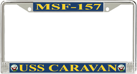 USS Caravan MSF-157 License Plate Frame