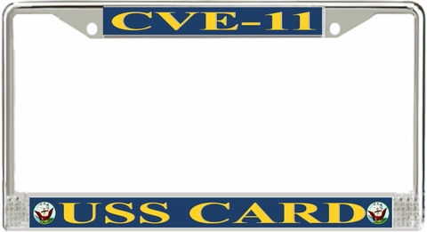 USS Card CVE-11 License Plate Frame