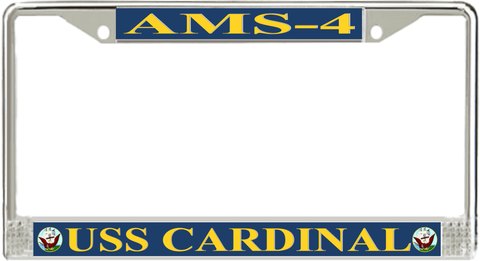 USS Cardinal AMS-4 License Plate Frame