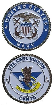 USS Carl Vinson CVN 70 Officer Challenge Coin