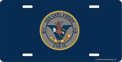USS Carl Vinson CVN-70 License Plate