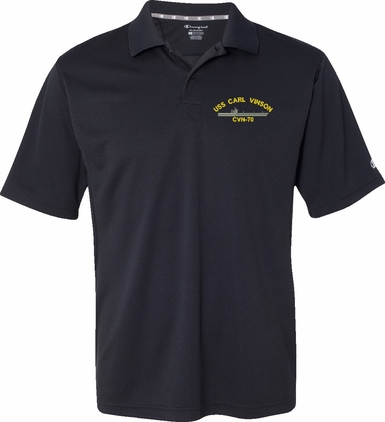 USS Carl Vinson CVN-70 Moisture Wicking Polo