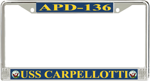 USS Carpellotti APD-136 License Plate Frame