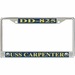 USS Carpenter DD-825 License Plate Frame