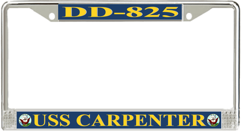 USS Carpenter DD-825 License Plate Frame