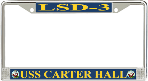 USS Carter Hall LSD-3 License Plate Frame