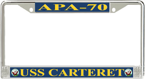 USS Carteret APA-70 License Plate Frame