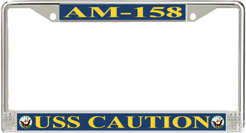 USS Caution AM-158 License Plate Frame