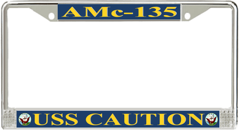 USS Caution AMc-135 License Plate Frame