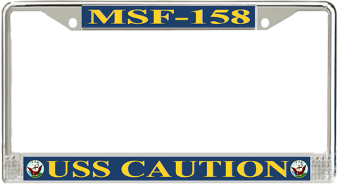 USS Caution MSF-158 License Plate Frame