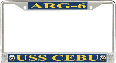USS Cebu ARG-6 License Plate Frame