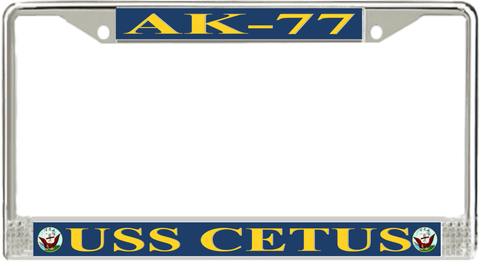 USS Cetus AK-77 License Plate Frame