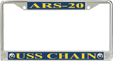 USS Chain ARS-20 License Plate Frame