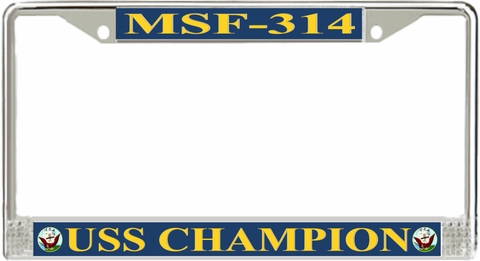 USS Champion MSF-314 License Plate Frame