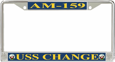 USS Change AM-159 License Plate Frame