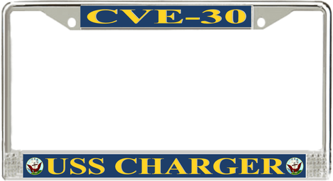 USS Charger CVE-30 License Plate Frame