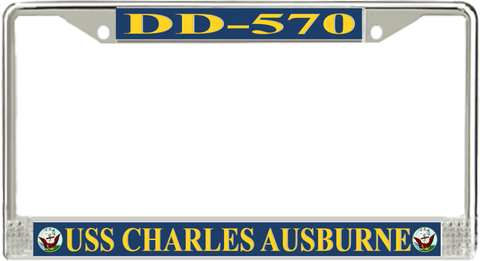 USS Charles Ausburne DD-570 License Plate Frame