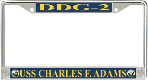USS Charles F. Adams DDG-2 License Plate Frame