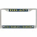 USS Charles J. Badger DD-657 License Plate Frame