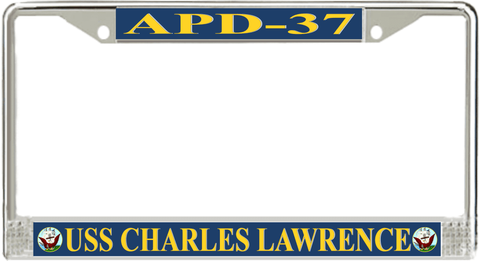 USS Charles Lawrence APD-37 License Plate Frame