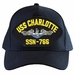 USS Charlotte SSN-766 Blue Water ( Silver Dolphins ) Submarine Enlisted Cap