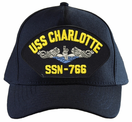 USS Charlotte SSN-766 Blue Water ( Silver Dolphins ) Submarine Enlisted Cap