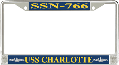 USS Charlotte SSN-766 License Plate Frame