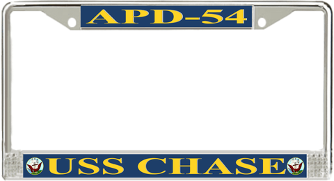 USS Chase APD-54 License Plate Frame