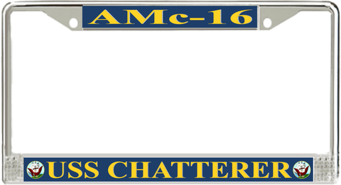 USS Chatterer AMc-16 License Plate Frame