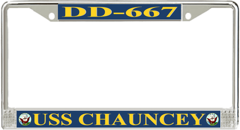 USS Chauncey DD-667 License Plate Frame