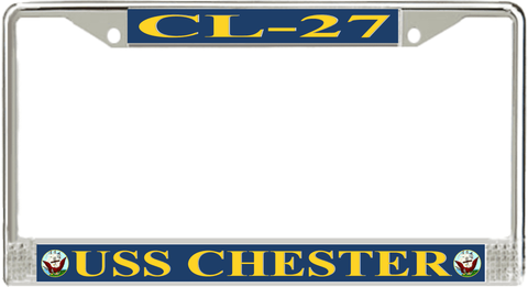 USS Chester CL-27 License Plate Frame