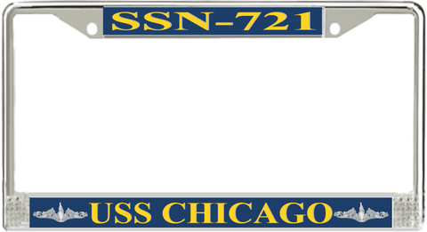 USS Chicago SSN-721 License Plate Frame