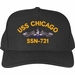 USS Chicago SSN-721 with Blue Water Dolphins Custom Embroidered Cap