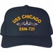 USS Chicago SSN-721 with Blue Water Dolphins Custom Embroidered Cap