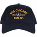 USS Chicago SSN-721 with Blue Water Dolphins Custom Embroidered Cap