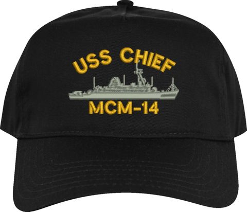 USS Chief MCM-14 Embroidered Ship Cap