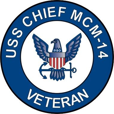 USS Chief MCM-14 Veteran Decal Sticker