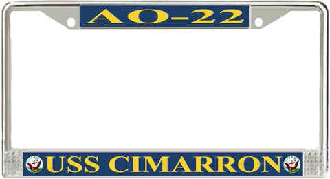 USS Cimarron AO-22 License Plate Frame