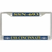 USS Cincinnati SSN-693 License Plate Frame