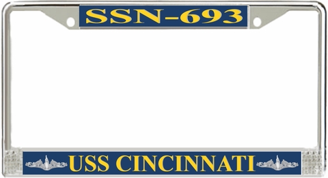 USS Cincinnati SSN-693 License Plate Frame