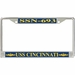 USS Cincinnati SSN-693 License Plate Frame