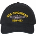 USS Cincinnati SSN-693 with Dolphins Unstructured Dad Cap