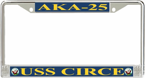 USS Circe AKA-25 License Plate Frame