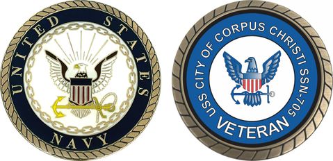 USS City of Corpus Christi SSN-705 Veteran Challenge Coin