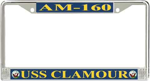USS Clamour AM-160 License Plate Frame