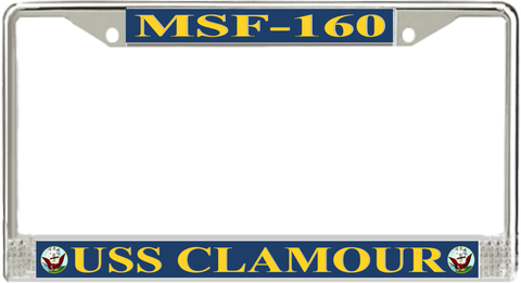 USS Clamour MSF-160 License Plate Frame
