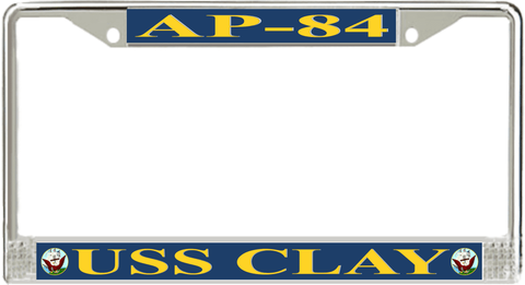 USS Clay AP-84 License Plate Frame