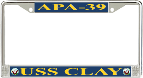 USS Clay APA-39 License Plate Frame
